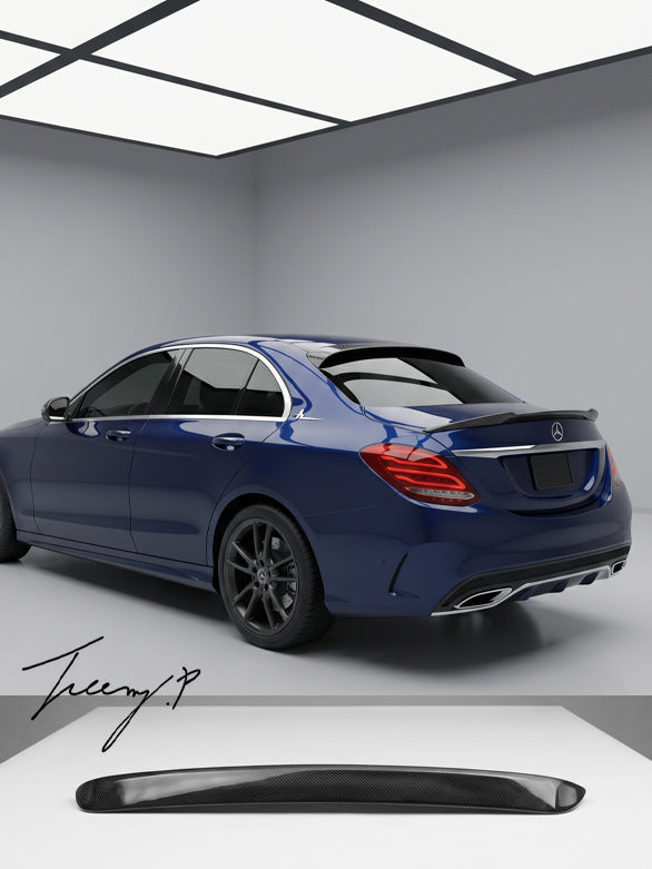 Mercedes E Class W213 carbon fibre effect AMG style rear roof spoiler
