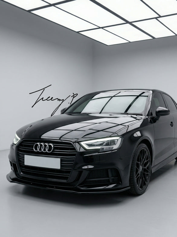 Audi S3 8V front splitter lip gloss black upgrade 2016–2020
