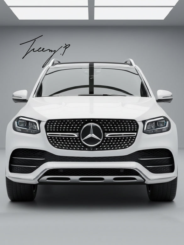 Gloss black Diamond AMG grille for Mercedes Benz X Class 2015–2019
