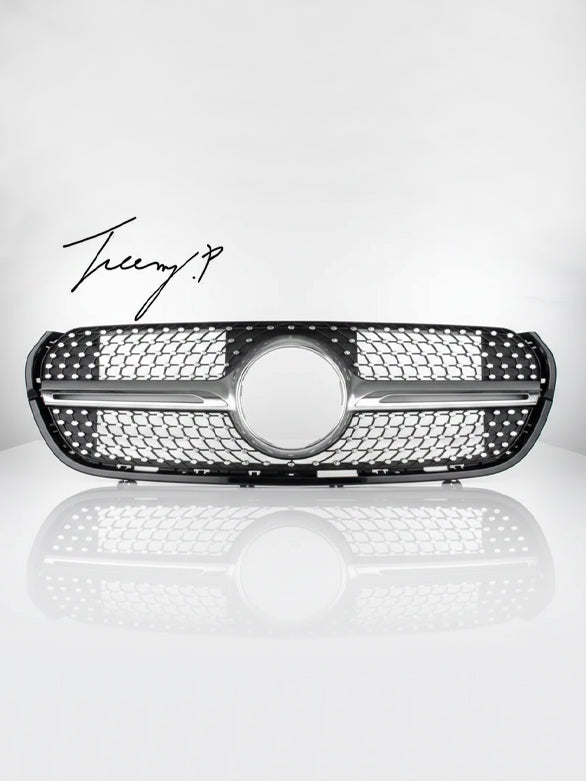 Gloss black Diamond AMG grille for Mercedes Benz X Class 2015–2019
