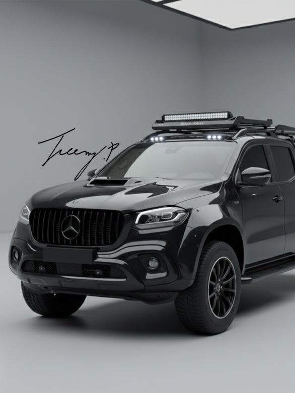 Gloss black Panamericana GT grille for Mercedes Benz X Class 2015–2019
