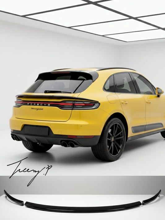 Gloss black rear mid wing boot spoiler for Porsche Macan 2019–2021
