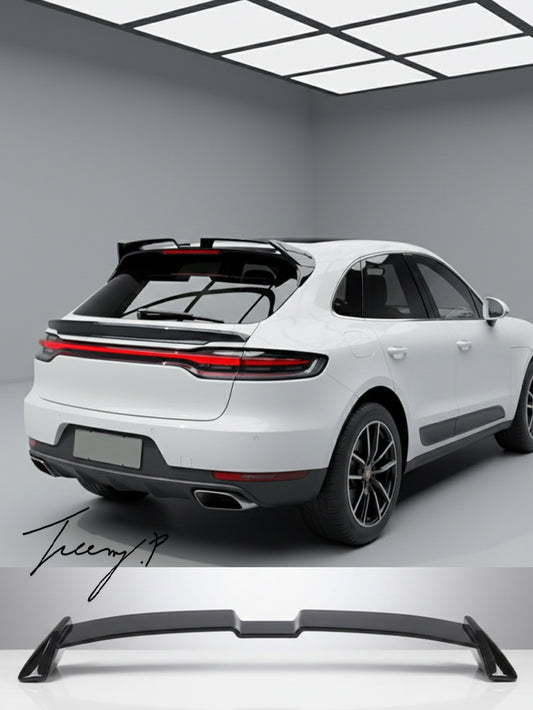 Gloss black rear roof spoiler for Porsche Macan 2014+

