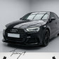 Audi S3 8V front splitter lip gloss black upgrade 2016–2020
