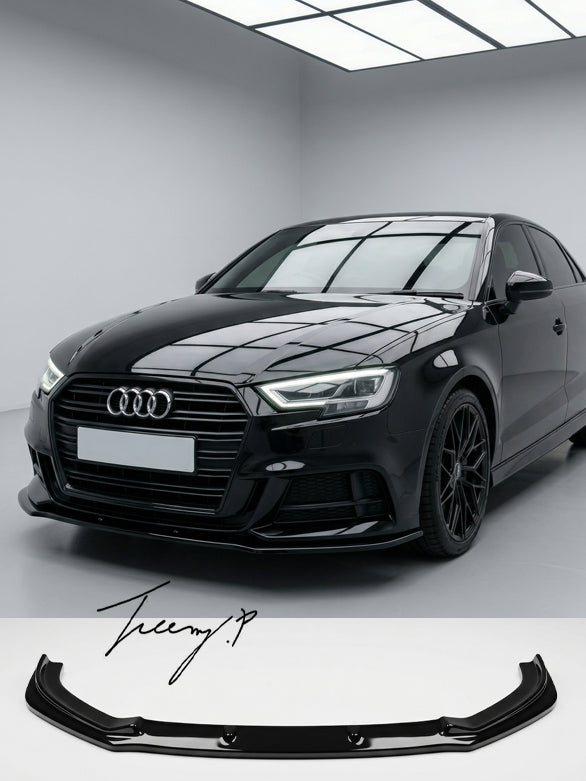 Audi S3 8V front splitter lip gloss black upgrade 2016–2020
