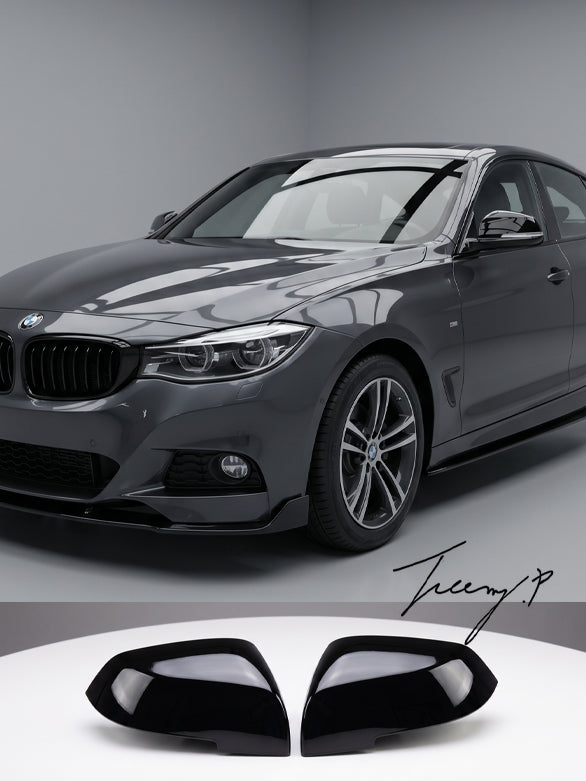 gloss black rear wing mirror cover cap for BMW 3 Series GT F30 F34 2013 to 2019
