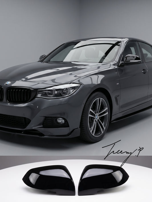 gloss black rear wing mirror cover cap for BMW 3 Series GT F30 F34 2013 to 2019
