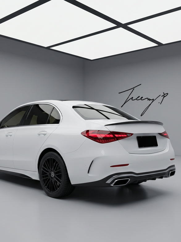 Mercedes Benz C Class W206 gloss black AMG style trunk spoiler wing 2021 and newer
