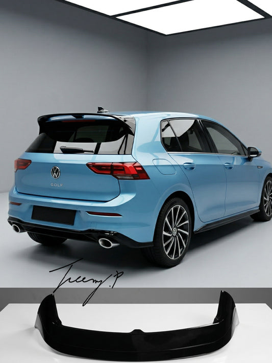 VW Golf MK8 GTI R Line gloss black clubsport style rear spoiler sporty aggressive look
