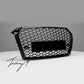 Audi A4 B9 Avant RS4 style front grille honeycomb design gloss black 2015 to 2019
