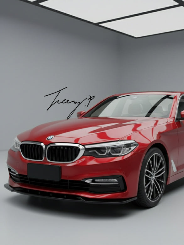 Gloss black front splitter lip for BMW 5 Series G30 G31 2017–2021
