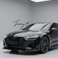 Gloss black front splitter spoiler lip for Audi A7 S7 C8 2017+
