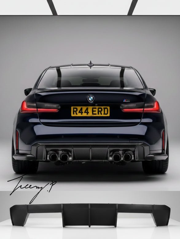 Gloss black rear diffuser for BMW M3 M4 G80 G82 G83 2020+
