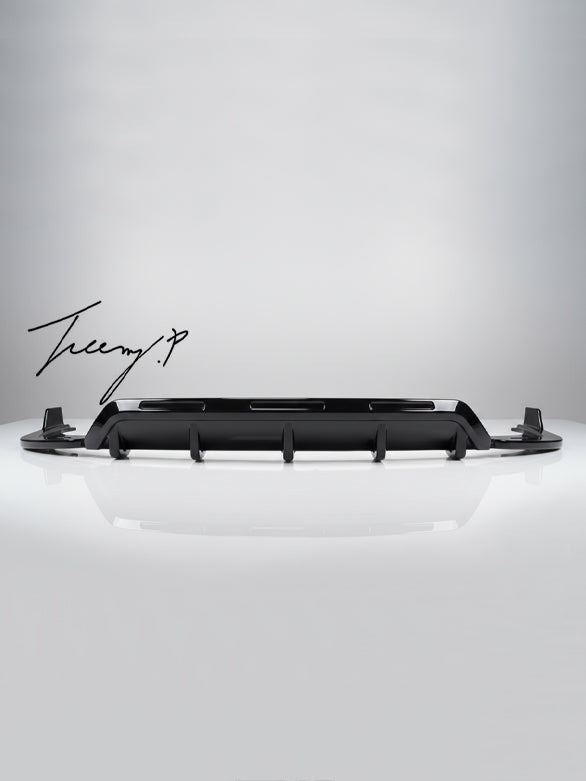Gloss black rear diffuser lip for Audi Q8 S Line 2018+
