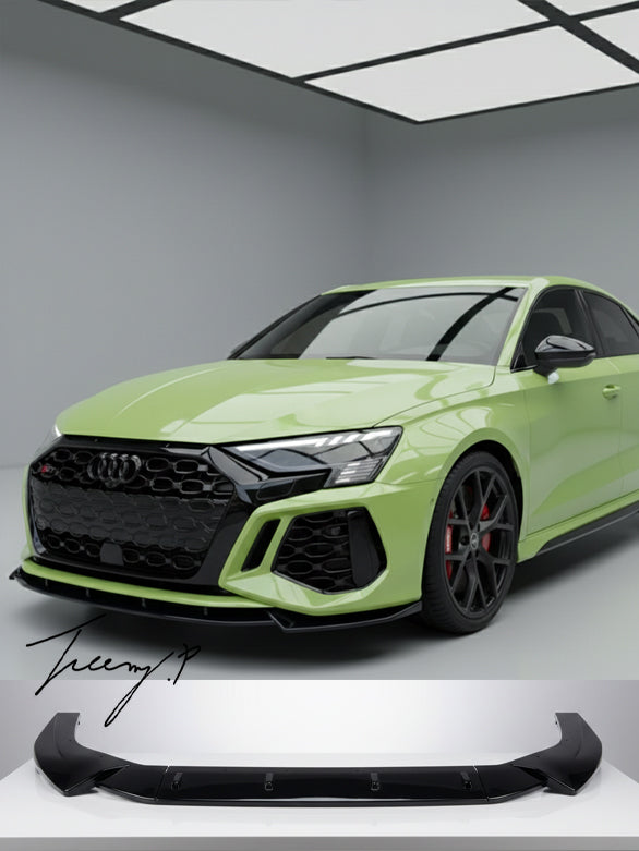 Audi RS3 8Y prefacelift gloss black front splitter spoiler lip
