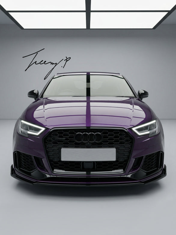 Audi S3 8V RS style gloss black honeycomb radiator bumper grille upgrade 2012–2016
