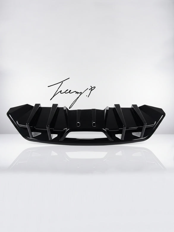 Ford Mustang MK6.5 gloss black rear diffuser lip valance bumper
