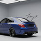 Mercedes Benz C Class W205 gloss black rear diffuser lip valance spoiler
