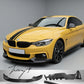 Carbon look front lip spoiler and rear diffuser body kit installed on a 2014-2020 BMW 4 Series F32 Coupe
