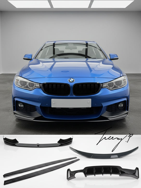 Front splitter, rear diffuser, and side skirts body kit installed on a 2014-2020 BMW 4 Series F33 Convertible