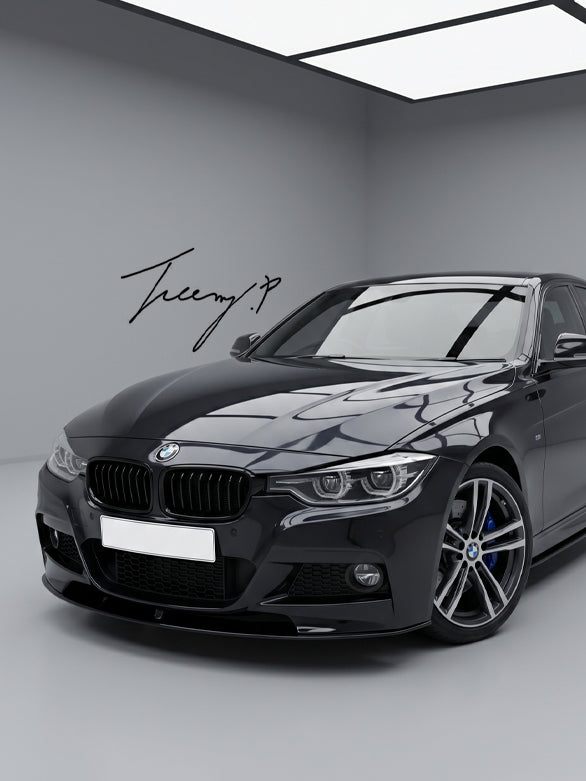 matte black performance front kidney grilles pair for BMW 3 Series F34 GT 2013 to 2019
