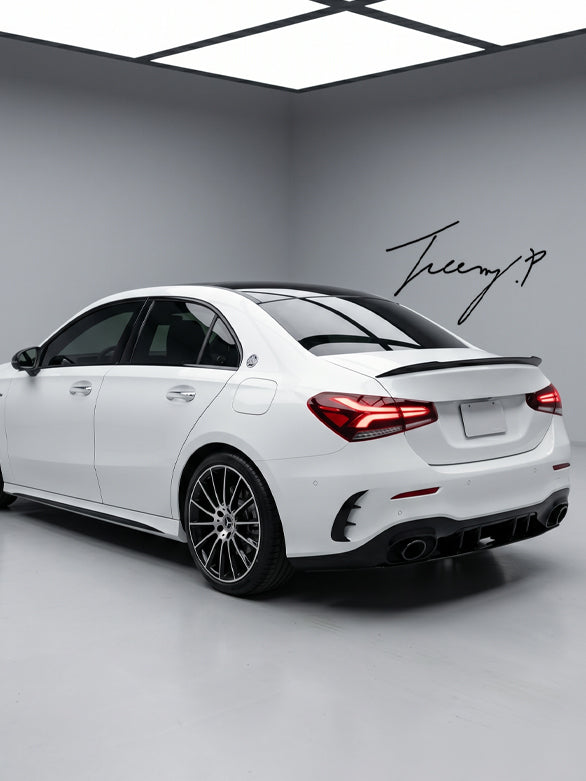 Mercedes A Class V177 gloss black A35 AMG style rear boot trunk spoiler

