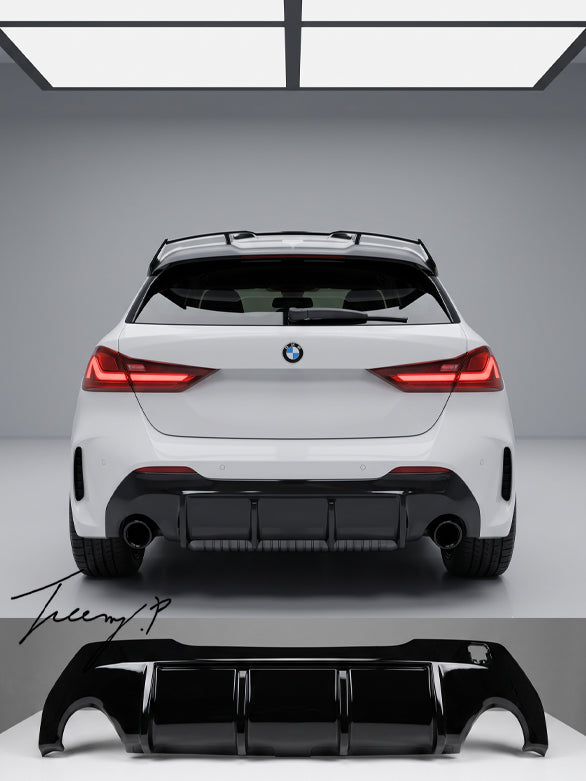 BMW 1 Series F40 gloss black rear diffuser lip

