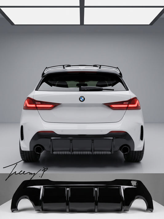BMW 1 Series F40 gloss black rear diffuser lip
