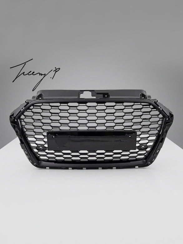 Audi S3 8V RS style gloss black honeycomb radiator bumper grille upgrade 2012–2016
