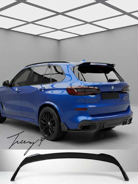 BMW X5 G05 X5M M50 gloss black rear boot roof spoiler wing lip body kit
