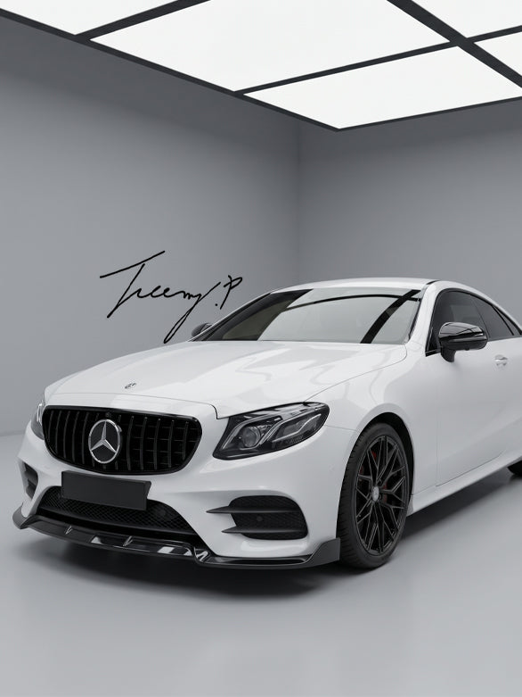 Gloss black GT R style front bumper grille for Mercedes E Class W213 C238 2016 to 2019
