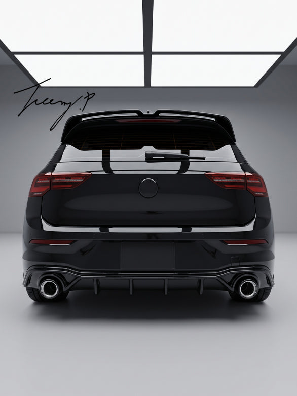 Volkswagen Golf GTI MK8 gloss black rear diffuser
