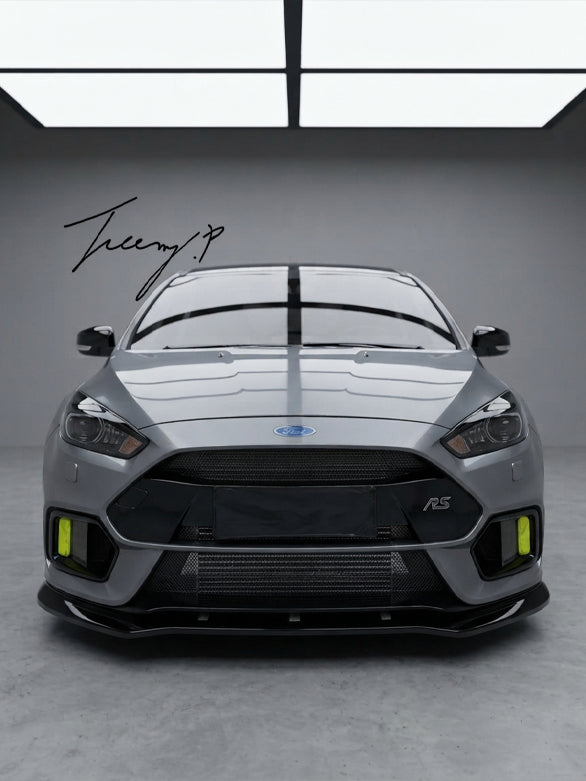 Ford Focus RS Mk3 Mk3.5 2015-2018 front gloss black splitter spoiler lip