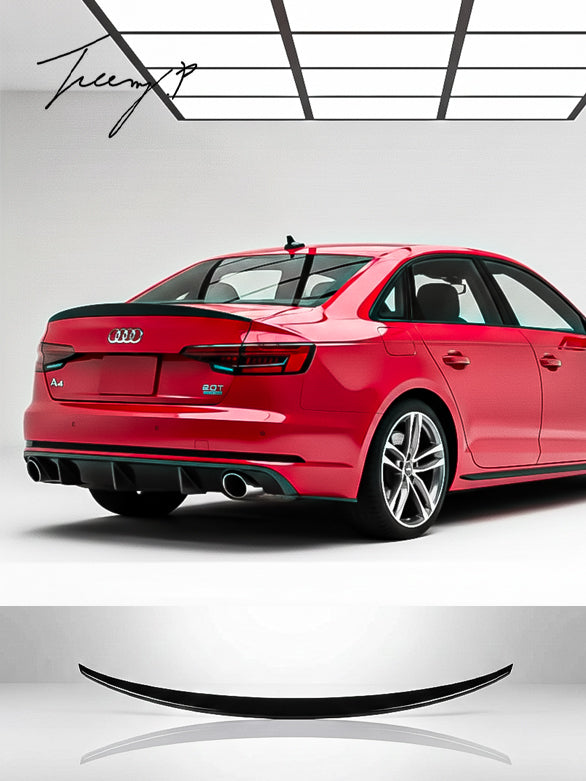 AUDI A4 B9 2019+ GLOSS BLACK S4 STYLE REAR SPOILER BODYKIT