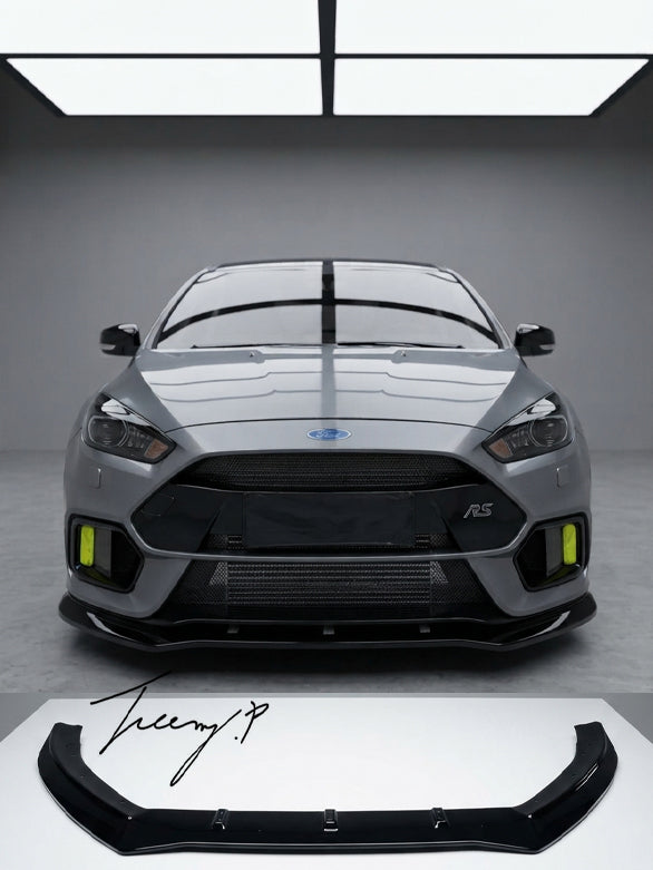 Ford Focus RS Mk3 Mk3.5 2015-2018 front gloss black splitter spoiler lip