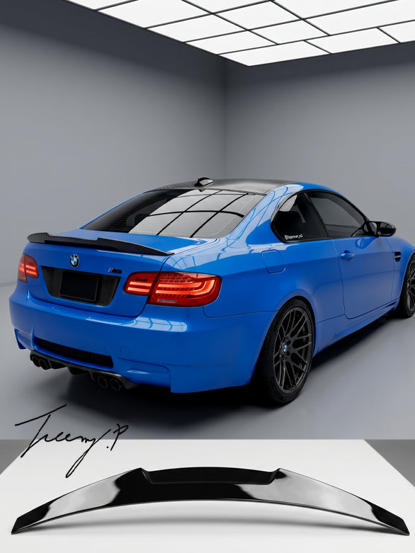gloss black M4 style rear boot spoiler trunk lid wing for BMW 3 Series E92 2005 onwards
