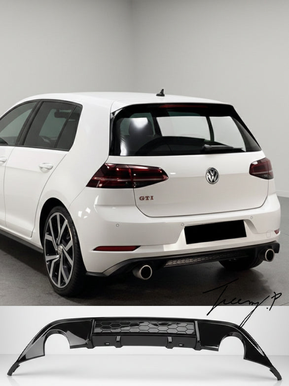 Volkswagen Golf GTI MK7.5 body kit with rear valance diffuser and spoiler
