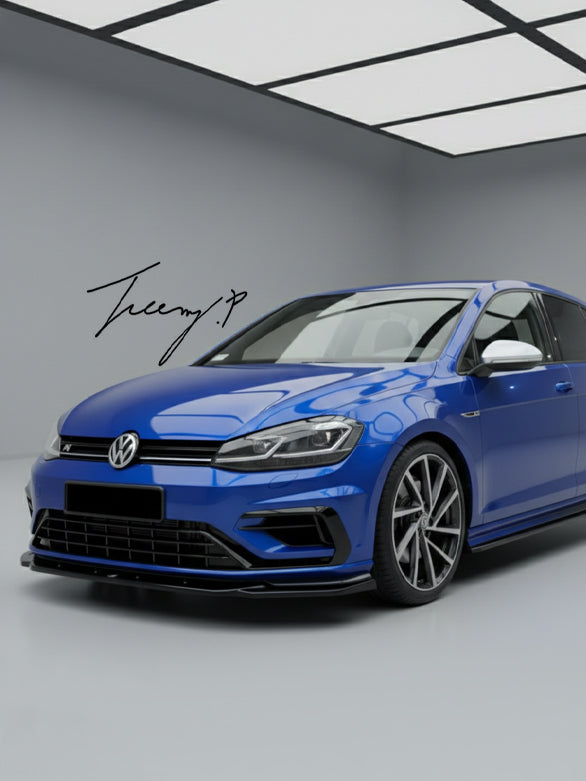 Volkswagen Golf MK8 gloss black front bumper splitter
