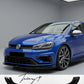 Volkswagen Golf MK8 gloss black front bumper splitter
