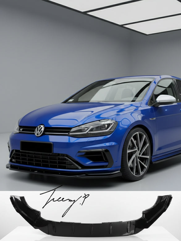Volkswagen Golf MK8 gloss black front bumper splitter
