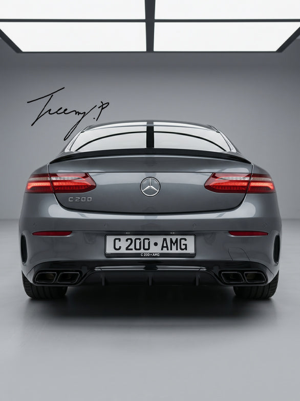 Mercedes E Class C238 coupe gloss black AMG style rear boot spoiler
