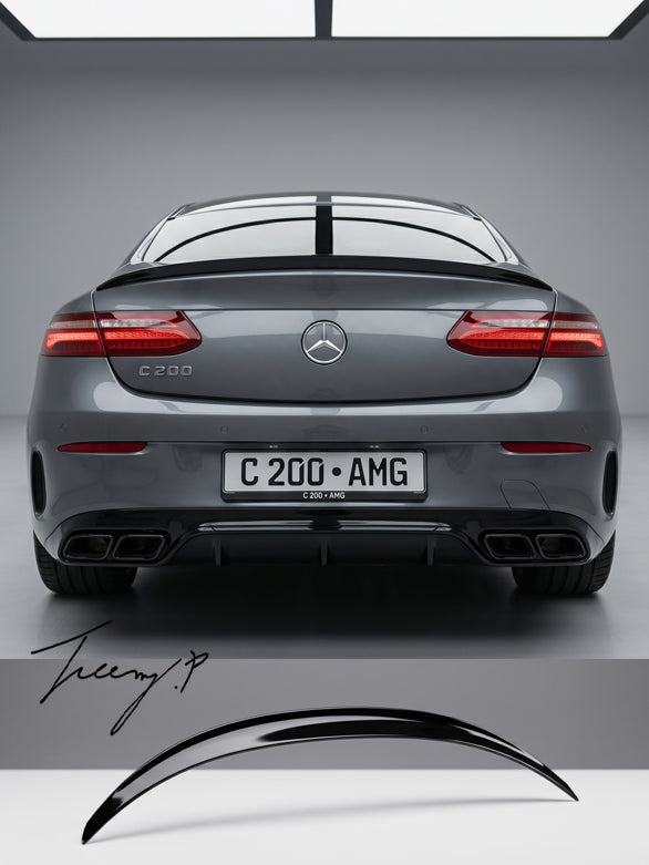 Mercedes E Class C238 coupe gloss black AMG style rear boot spoiler