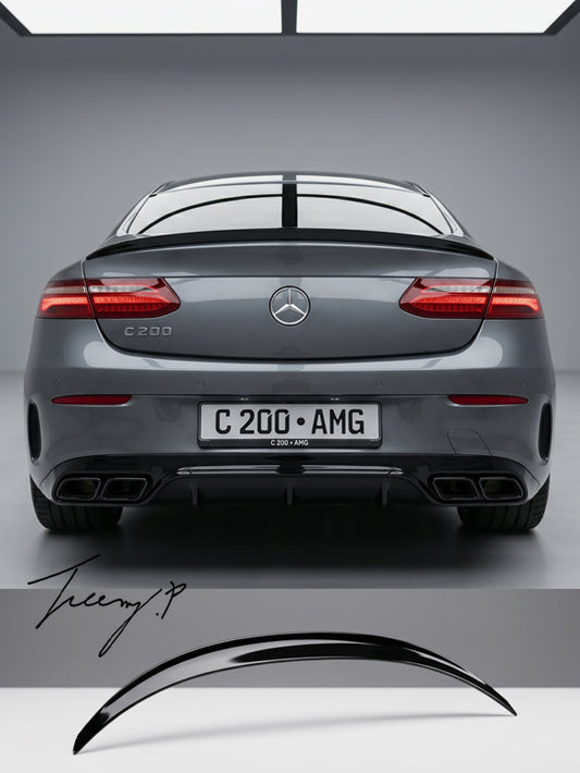 Mercedes E Class C238 coupe gloss black AMG style rear boot spoiler
