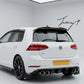 VW Golf R MK7.5 gloss black rear blade fin diffuser bumper spoiler
