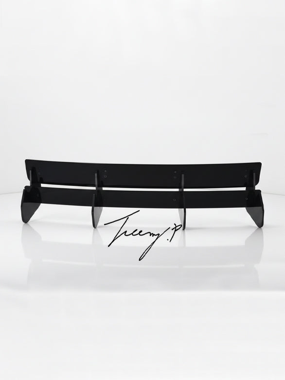 VW Golf R MK7.5 gloss black rear blade fin diffuser bumper spoiler
