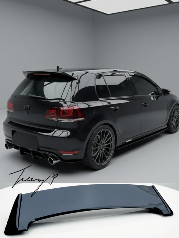 VW Golf MK6 GTI GTD Osir style rear roof spoiler glossy black
