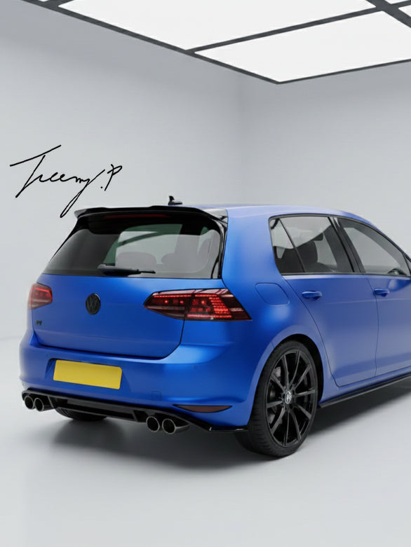 VW Golf MK7 MK7.5 Max style rear roof spoiler wing gloss black
