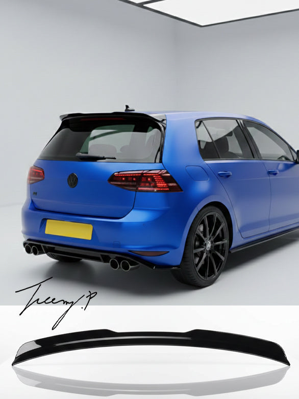 VW Golf MK7 MK7.5 Max style rear roof spoiler wing gloss black
