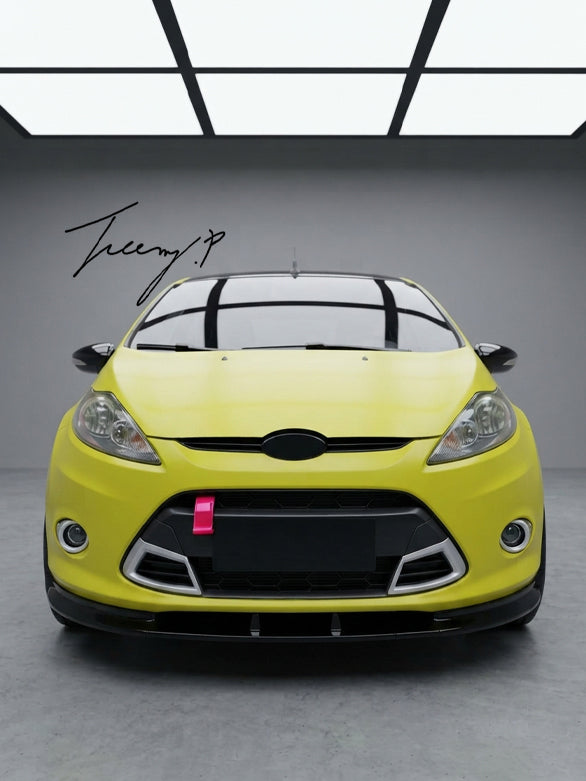 Ford Fiesta Mk7 2012-2017 front gloss black splitter spoiler lip