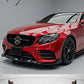 Gloss black AMG Line front splitter for Mercedes E-Class W213/C238 (2016–2020).